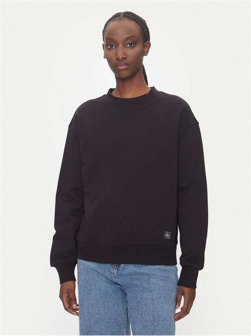 a ls badge logo terry cre nk CALVIN KLEIN JEANS | LV047B238GUB1